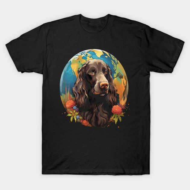 Field Spaniel Earth Day T-Shirt by JH Mart